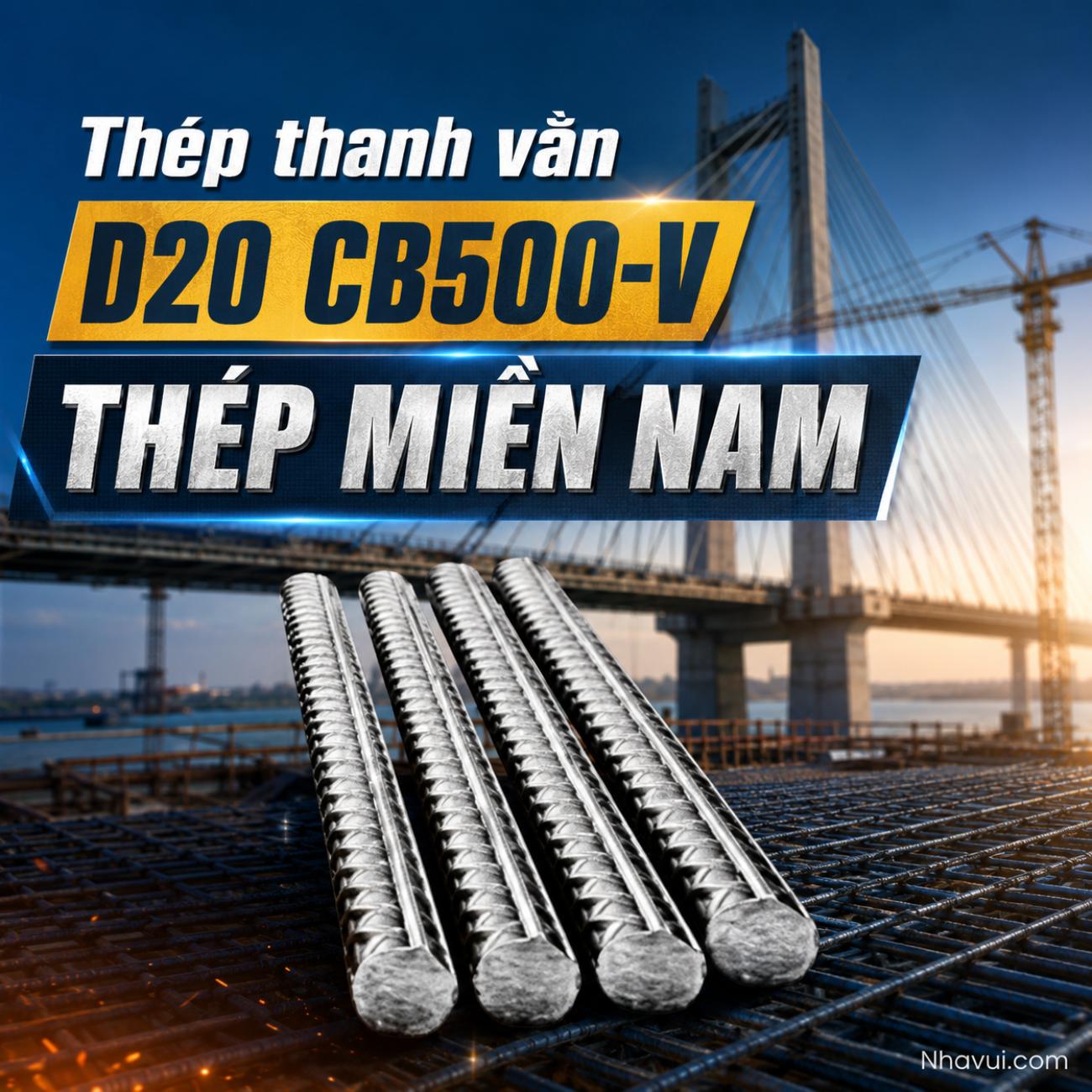 Thép thanh vằn D20 Thép Miền Nam CB400-V / CB500-V